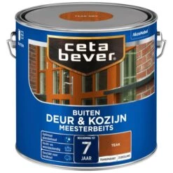 Cetabever Meesterbeits Deur & Kozijn Transparant Zijdeglans, Teak - 2,5 L