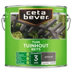 Cetabever Tuinbeits Tuinhout Transparant, Antraciet - 2,5 L
