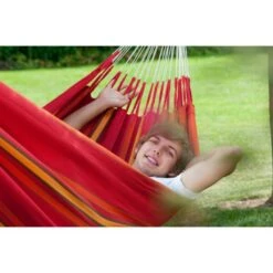 LA SIESTA Tweepersoonshangmat Currambera - Kersenrood -Tuinonderhoudsgereedschap Winkel currambera cherry cotton double classic hammock 1609770125 266 600