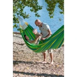 LA SIESTA Tweepersoonshangmat Currambera - Kiwi -Tuinonderhoudsgereedschap Winkel currambera kiwi cotton double classic hammock 1609770127 323 600