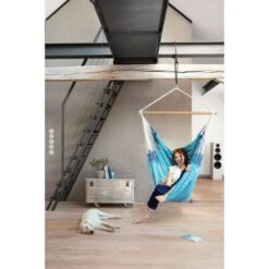 LA SIESTA Hangstoel Habana Kingsize - Azure -Tuinonderhoudsgereedschap Winkel habana azure organic cotton kingsize hammock chair 1609770142 536 600