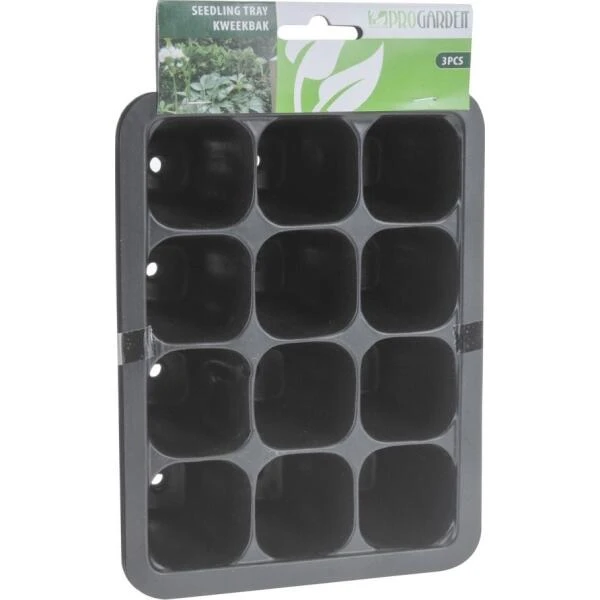 Kweektrays 12 Cellen - Ca. 18 × 14 × 5,5 Cm - Set Van 3 Stuks 1 Kweektrays 12 Cellen - Ca. 18 × 14 × 5,5 Cm - Set Van 3 Stuks