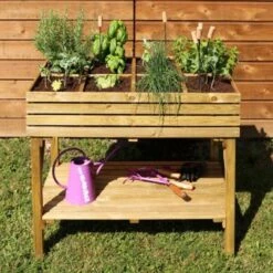 Moestuinbak 108 L Verhoogd - 100 × 60 × 80 Cm -Tuinonderhoudsgereedschap Winkel moestuinbak kub verhoogd 1561757194 1 600