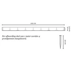 Kantopluiting Multi-Edge FLEX - 200 Cm × Hoogte 5,5 Cm -Tuinonderhoudsgereedschap Winkel multiedge flex 200 cm 1556090101 5 600