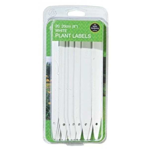 Plantenlabels Wit Kunststof - 20 Cm - Set Van 20 Stuks 1 Plantenlabels Wit Kunststof - 20 Cm - Set Van 20 Stuks