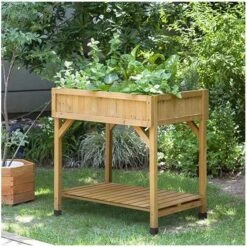 Vegtrug Kruidentafel 58 × 78 × 80 Cm - Naturel -Tuinonderhoudsgereedschap Winkel plantentafel kruidentafel 1540759277 1 600