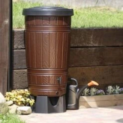 Regenton Woody Met Houtlook- 265 Liter -Tuinonderhoudsgereedschap Winkel regenton woody 265 liter 1484068033 3 600
