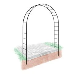 Rozenboog London 230 × 240 × 40 Cm - Zwart -Tuinonderhoudsgereedschap Winkel rozenboog london zwart 1648033918 4 600