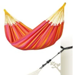LA SIESTA Eénpersoonshangmat Sonrisa Outdoor - Mandarijn -Tuinonderhoudsgereedschap Winkel sonrisa mandarine single classic hammock outdoor 1609770115 13 600