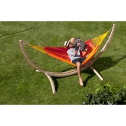 LA SIESTA Eénpersoonshangmat Sonrisa Outdoor - Mandarijn -Tuinonderhoudsgereedschap Winkel sonrisa mandarine single classic hammock outdoor 1609770115 20 600