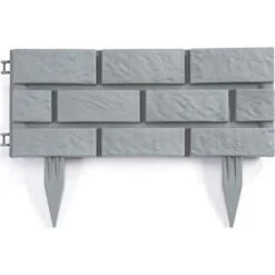 Tuinboord Baksteenmotief - Ca. 170 Cm - Set Van 4 Stuks -Tuinonderhoudsgereedschap Winkel tuinafboording baksteenmotief 17 m 1556568211 2 600