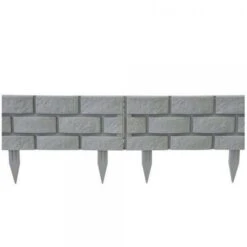 Tuinboord Baksteenmotief - Ca. 170 Cm - Set Van 4 Stuks -Tuinonderhoudsgereedschap Winkel tuinafboording koppelbaar kunststof 1484061288 2 600
