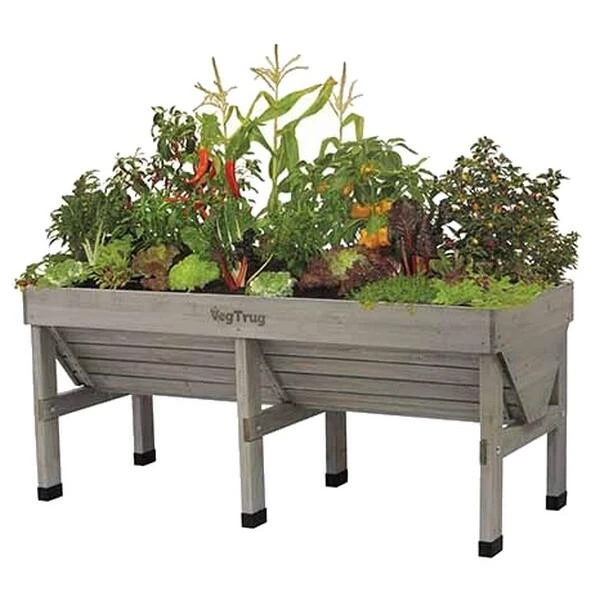 Vegtrug Verhoogde Kweektafel Grijs - 180 × 76 × 80 Cm 1 Vegtrug Verhoogde Kweektafel Grijs - 180 × 76 × 80 Cm